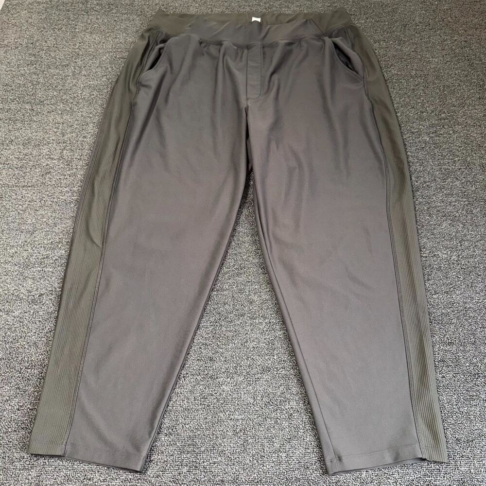Old Navy High-Waisted PowerSoft Combination Taper Pants Womens 2XL Gray Khaki
